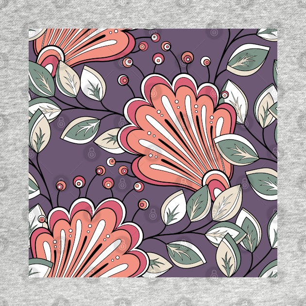 Spring Pattern with Vintage Floral Motifs by lissantee